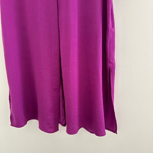 Chico's Button Front Short Sleeve Tunic Purple 8 - Picture 5 of 9